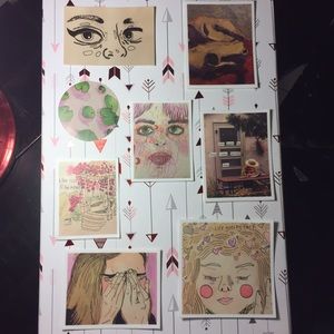 **SOLD** ‼️8 PACK of my art as STICKERS‼️